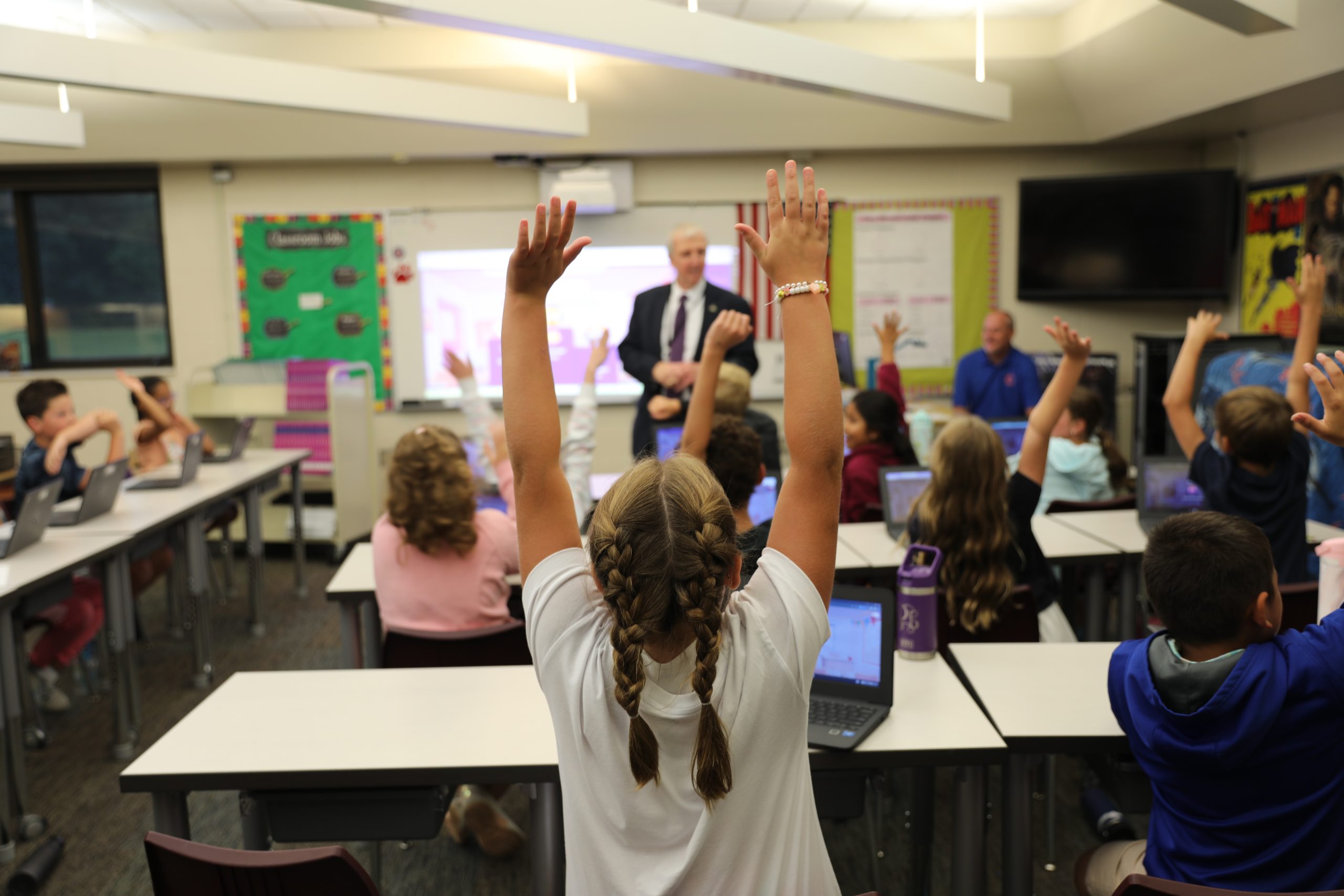 Bittersweet Principal Bob Thompson & students