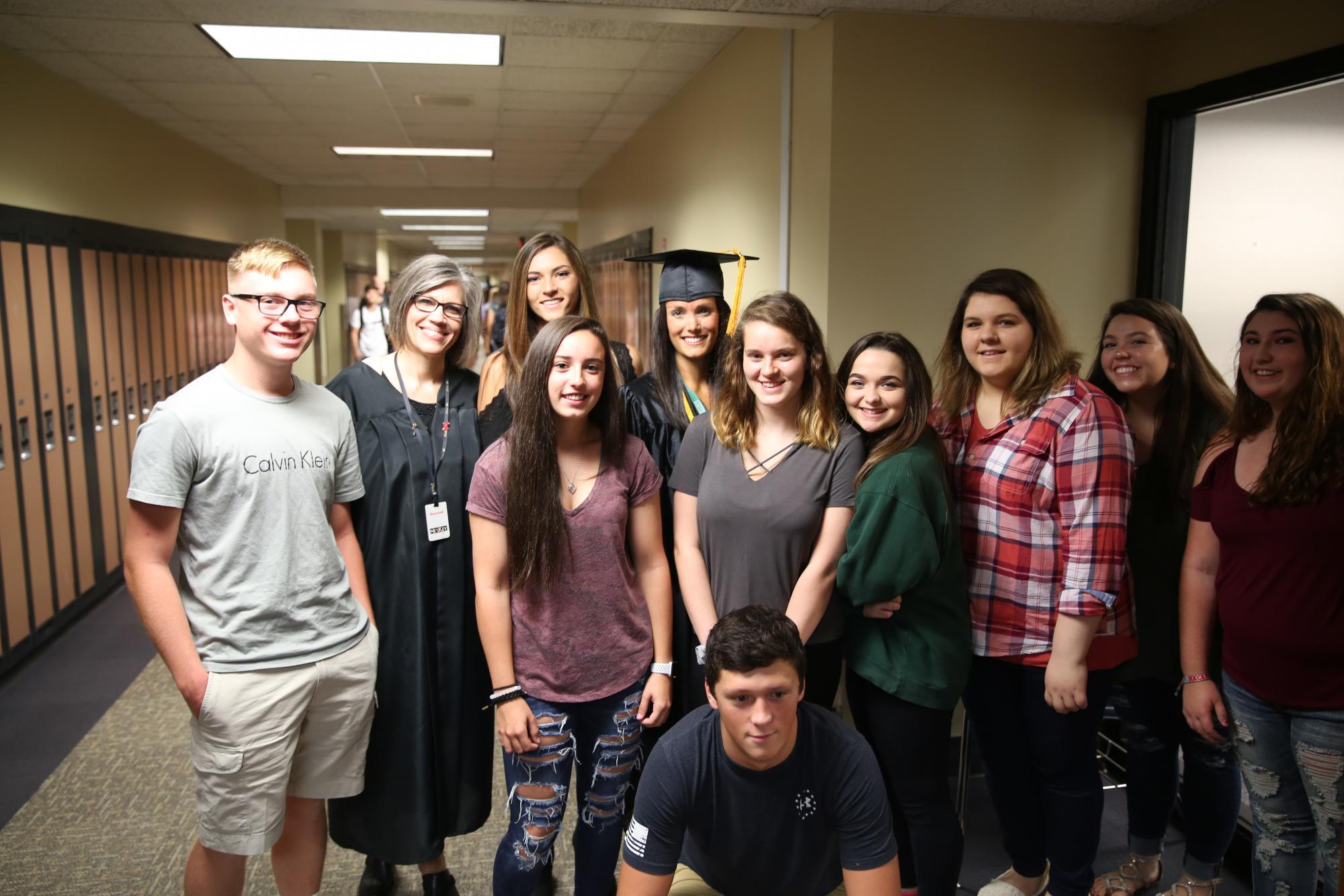 Early College Academy Seniors already excited for graduation on the 1st Day of School!(1)