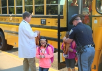 Horizon Students get a Heroes Welcome for the 1st Day of School