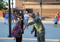 Horizon Students get a Heroes Welcome for the 1st Day of School