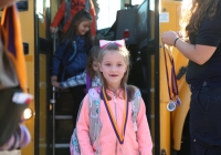 Horizon Students get a Heroes Welcome for the 1st Day of School